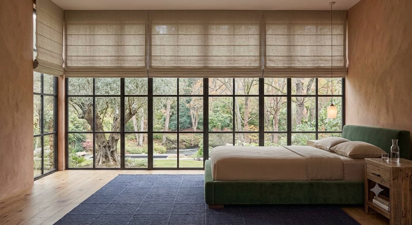 Pleated Roman Shades